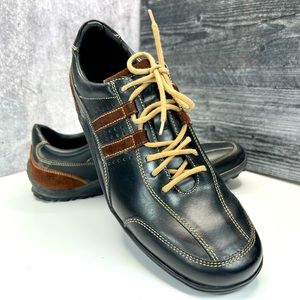 Cole Haan C02164 Black & Brown Men's Leather Lace Up Drivers Size 10.5M EUC.